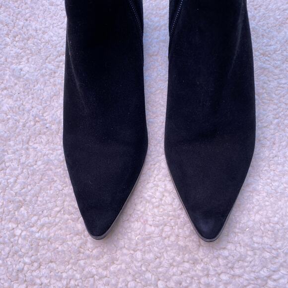 Vaneli Black Velour Ankle Bootie Size 8 - Picture 4 of 8